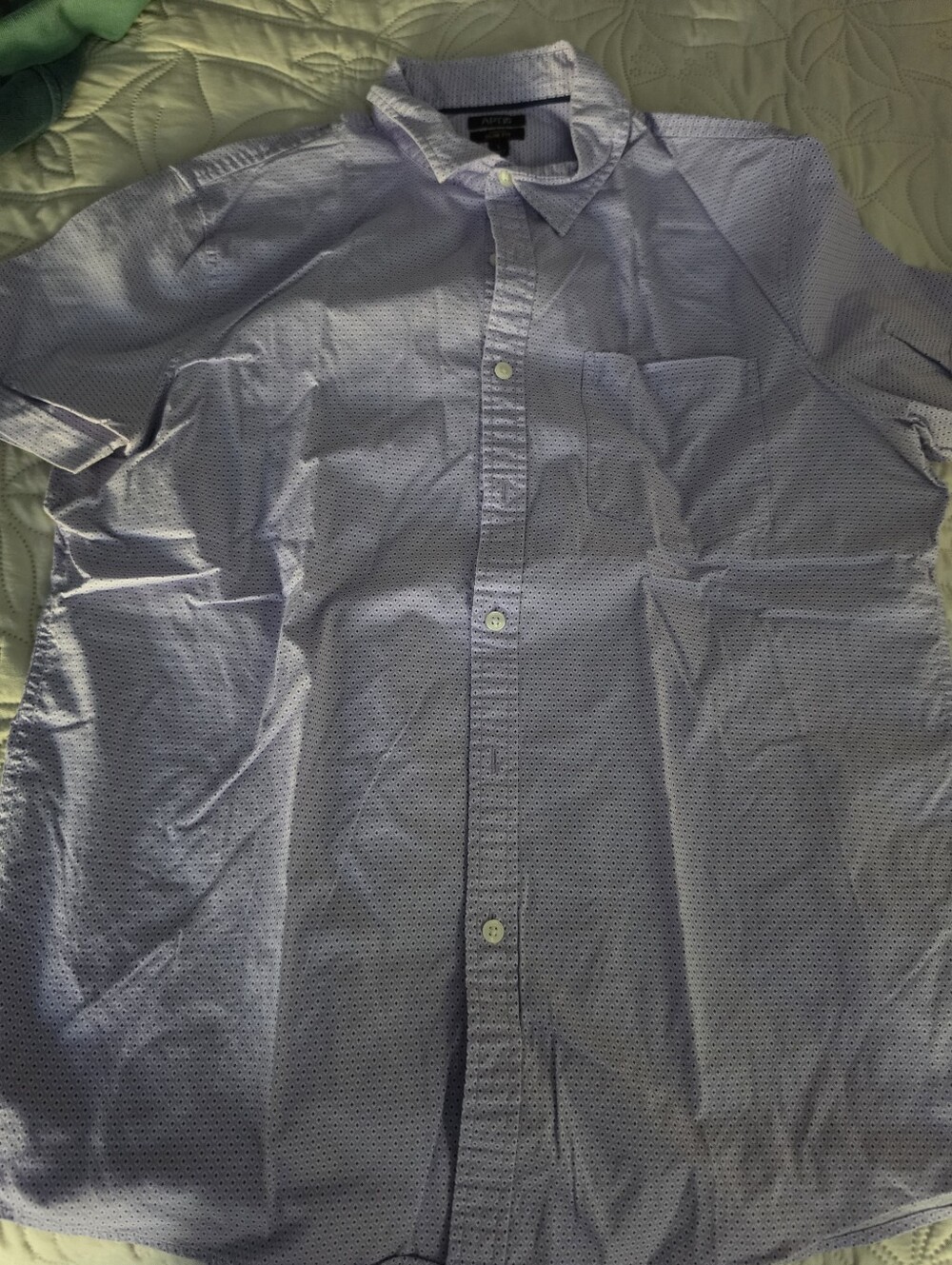 Men Short Sleeve Button Shirt